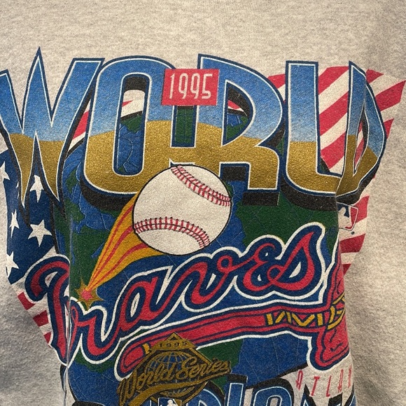 1995 Braves World Series Champions Baseball Crewneck - Picture 2 of 3